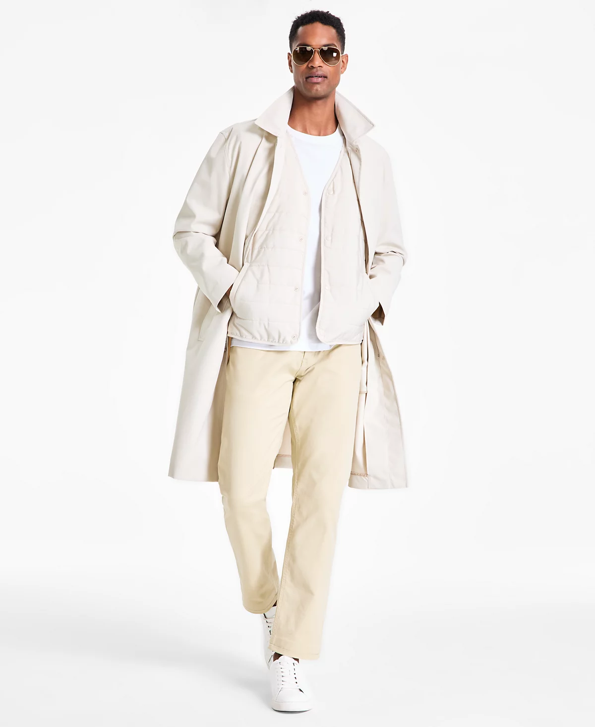 Мужское модульное пальто Alfatech от Alfani со съемным стеганым жилетом эксклюзивно в Macys 25090₽