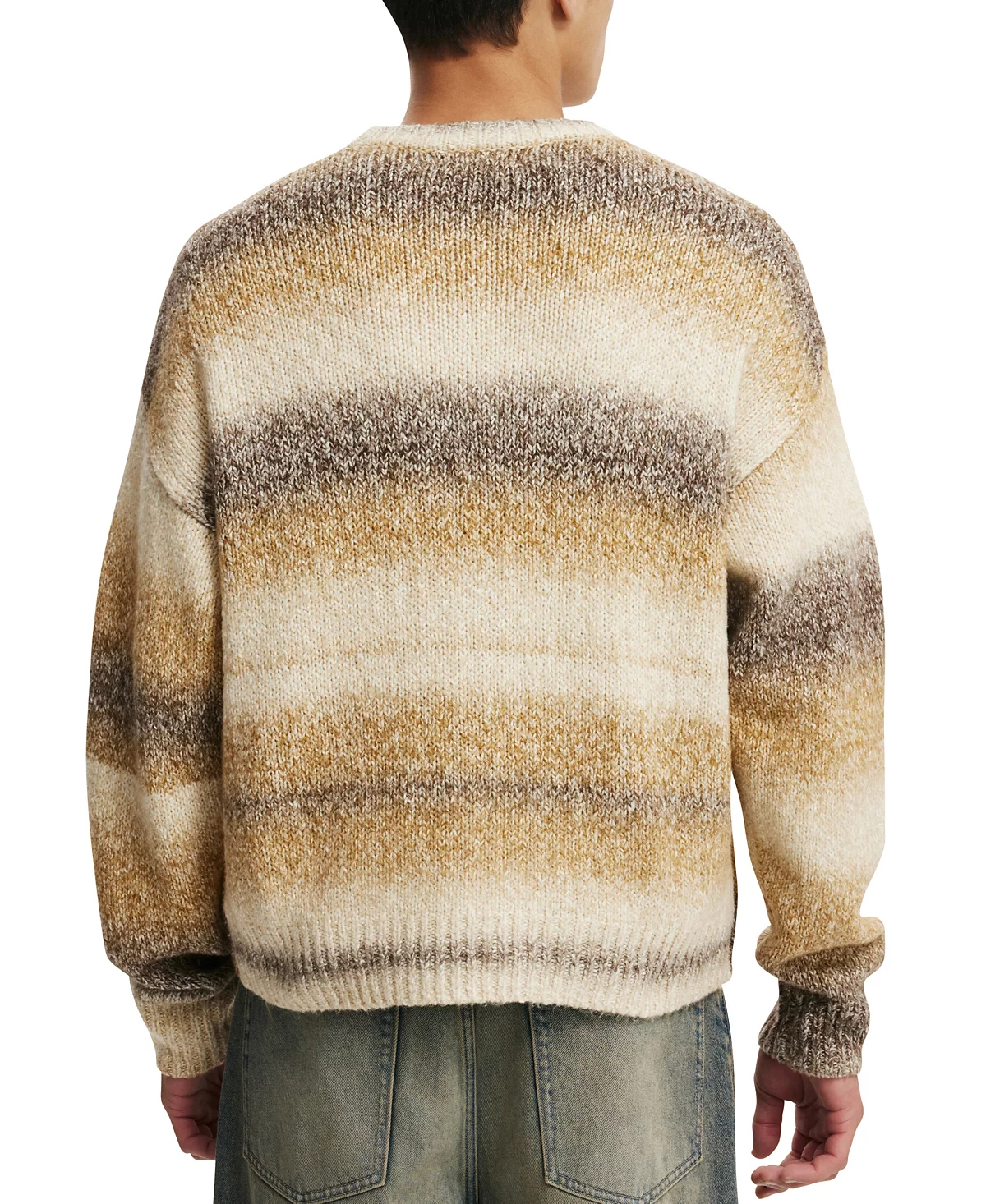 Мужской свитер круглой вязки С эффектом омбре ИЗ ХЛОПКА НА подкладке 11390₽