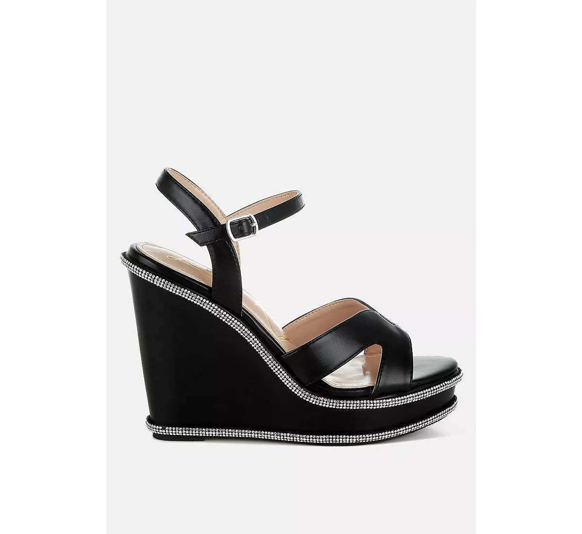 Босоножки на танкетке Regina украшенные стразами 8990₽