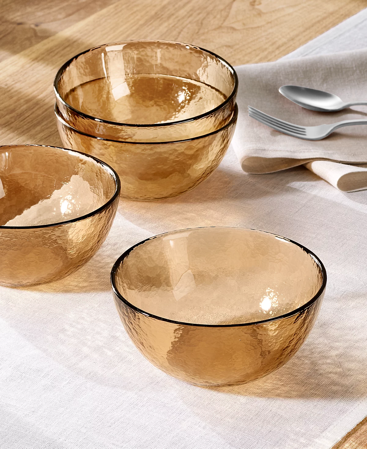 Стеклянные миски для хлопьев Oake Sunstone, набор из 4 штук, эксклюзивно в Macy's