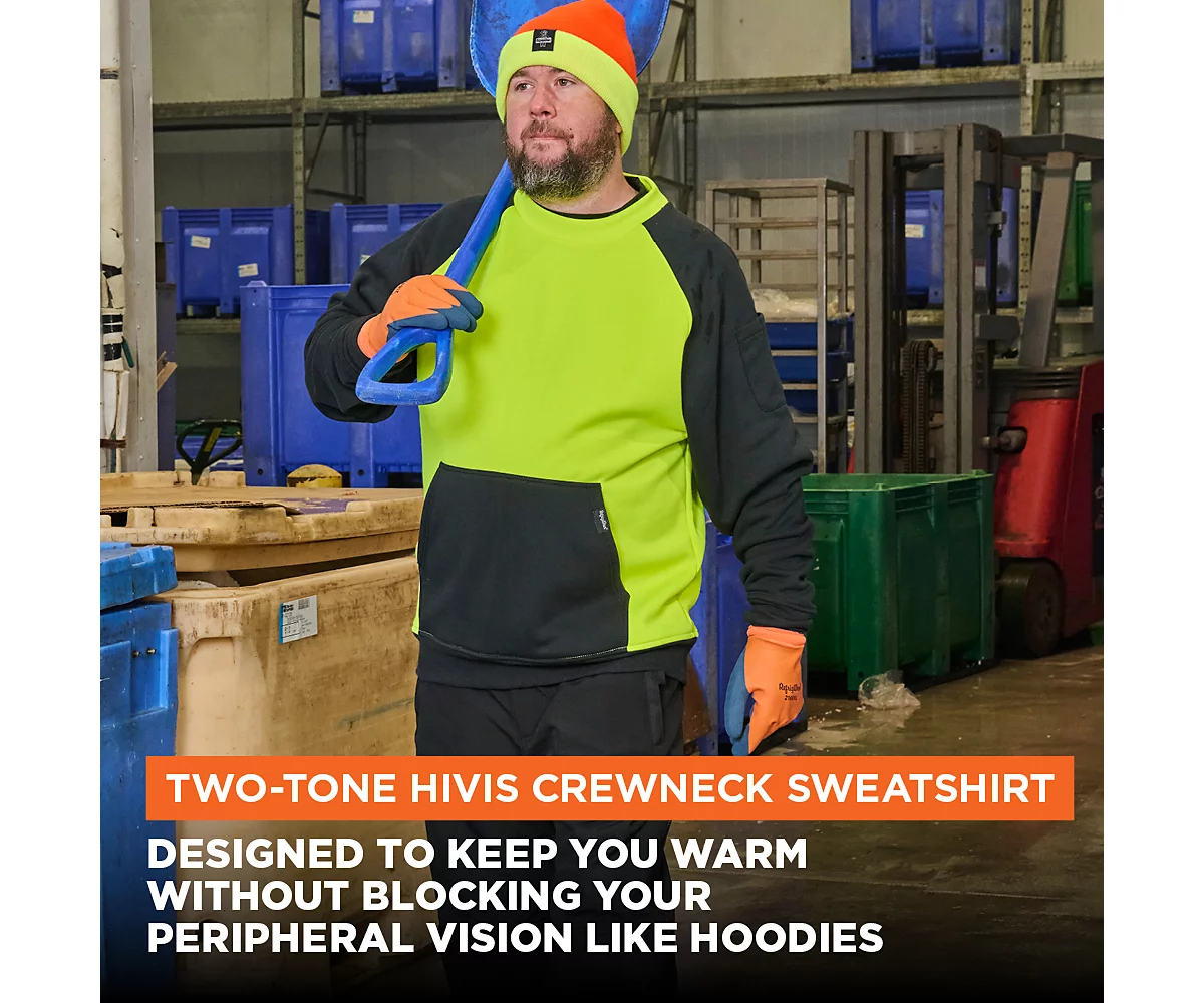 Мужская двухцветная толстовка с круглым вырезом Hi-Vis RefrigiWear 9690₽