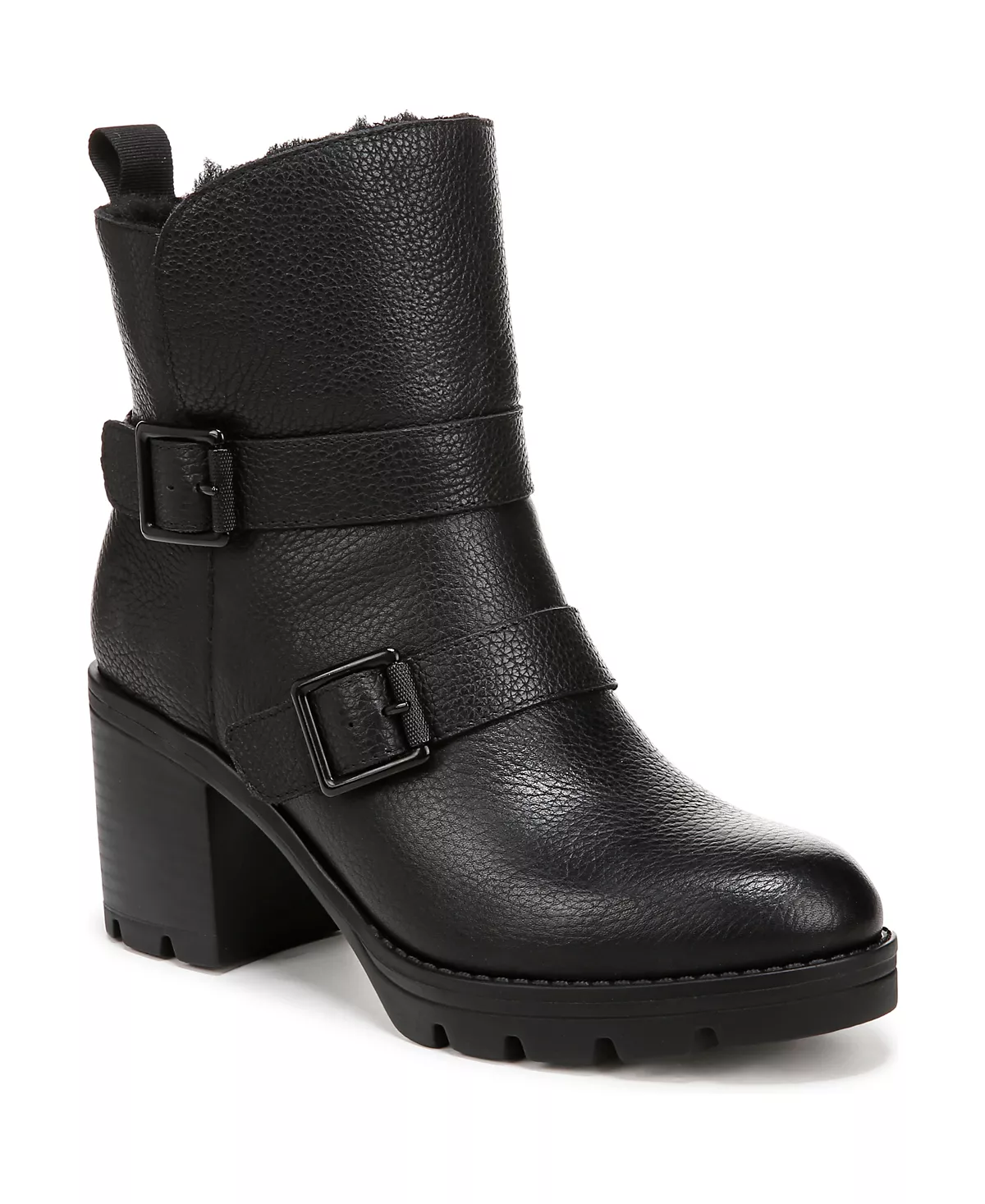 Водонепроницаемые ботильоны на блочном каблуке из искусственной овечьей шерсти Verney-Moto 15990₽