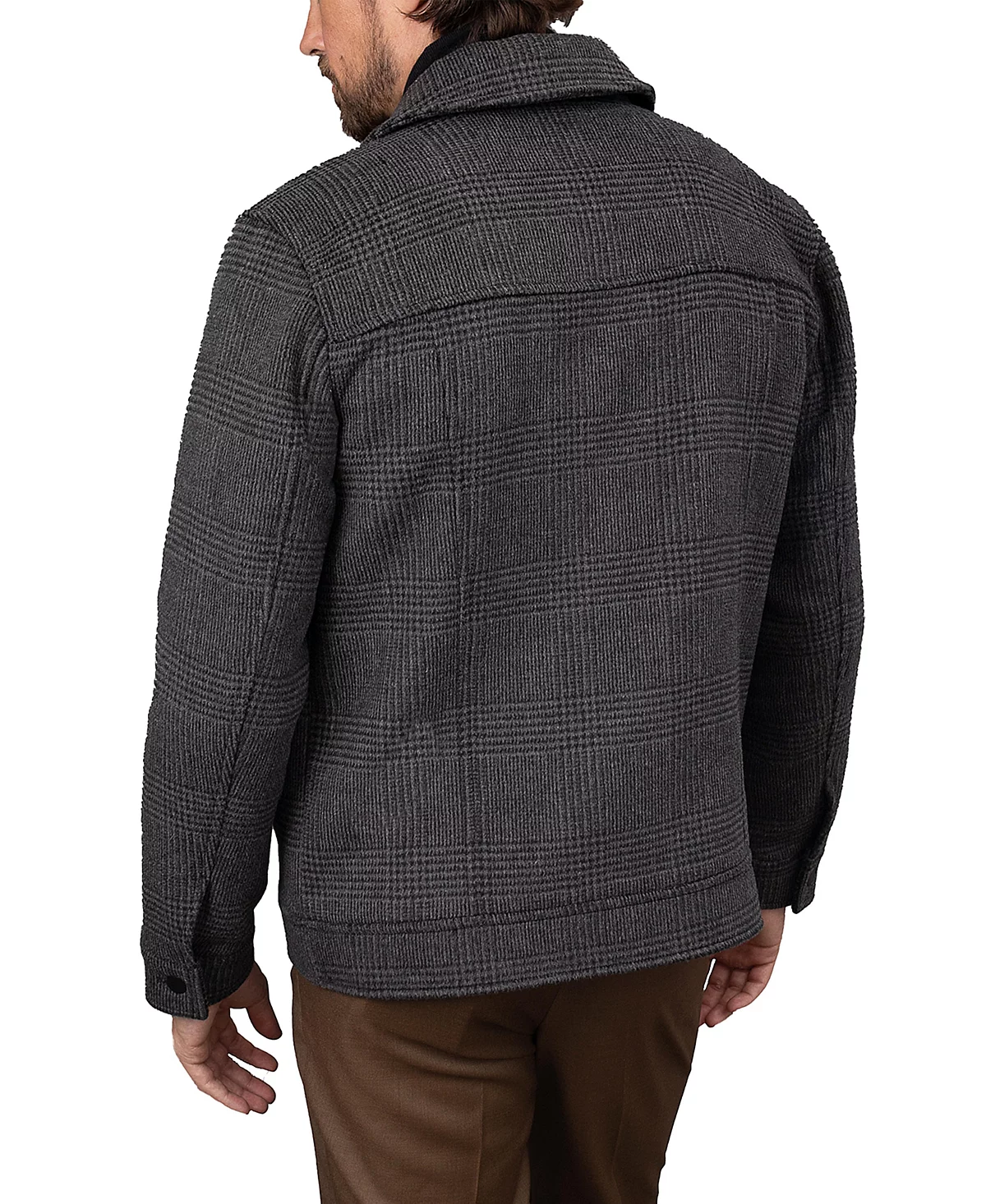 Мужская куртка дальнобойщика Bagatelle Homme из смеси шерсти с двойным лицевым швом