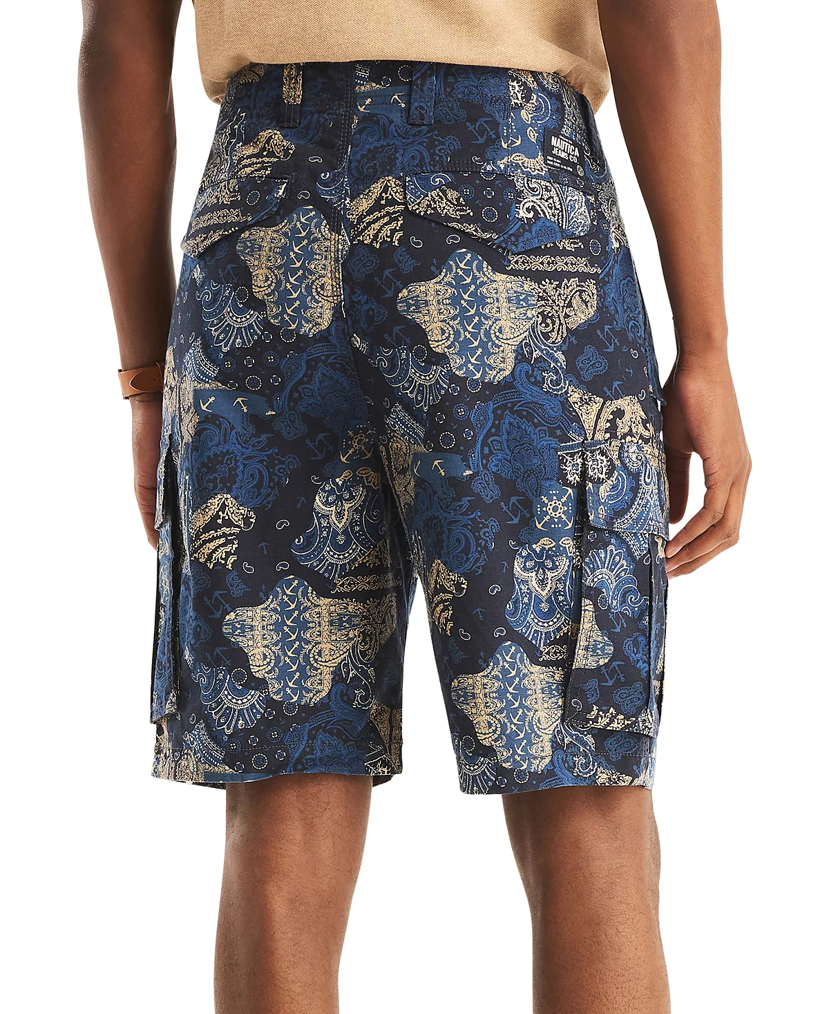 Мужские шорты-карго классического кроя Nautica с принтом Пейсли в стиле пэчворк 9-12 дюйма 9490₽