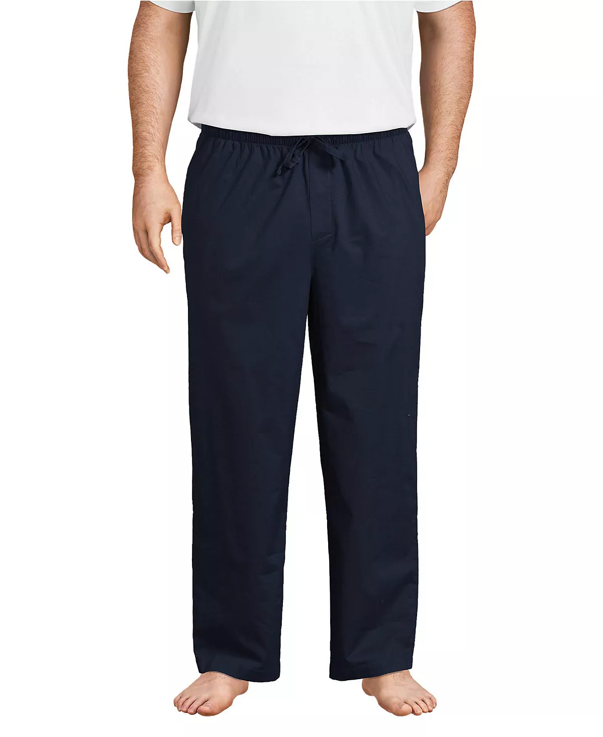 Пижамные штаны из поплина Lands End Big & Tall