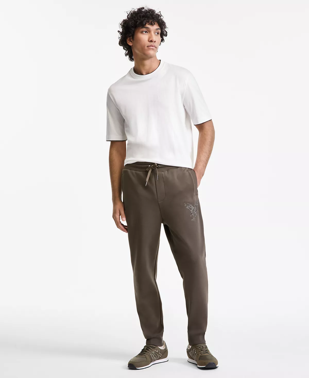 Мужские джоггеры AX Armani Exchange обычного кроя с вышитым логотипом Eagle 14790₽