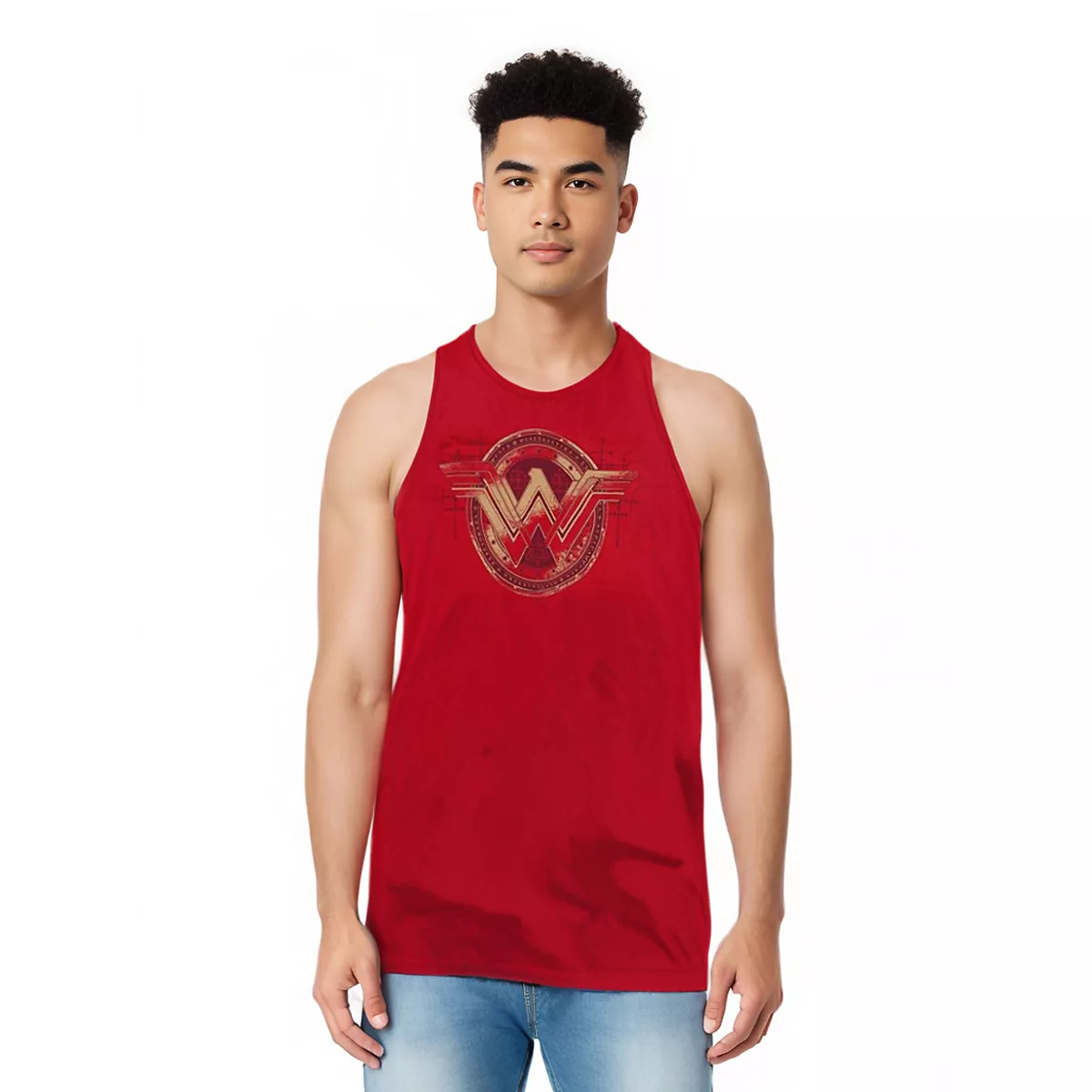 Бэтмен против Супермена Мужская майка для взрослых с защитой от Wonder Woman Shield