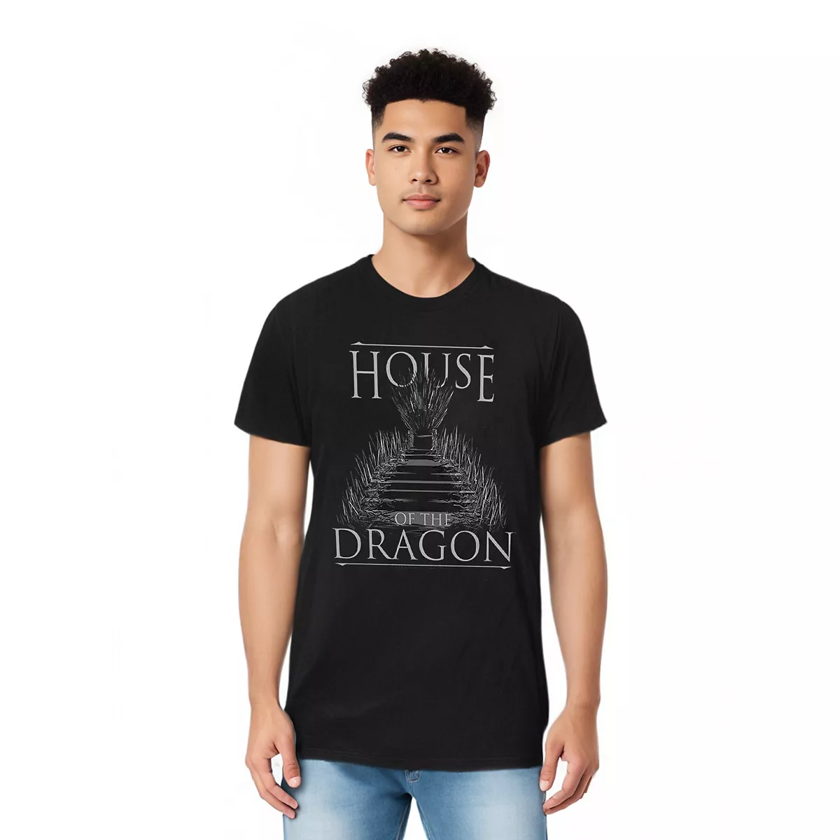 House of the Dragon Мужская футболка House of The Dragon Sword Throne с коротким рукавом для взрослых