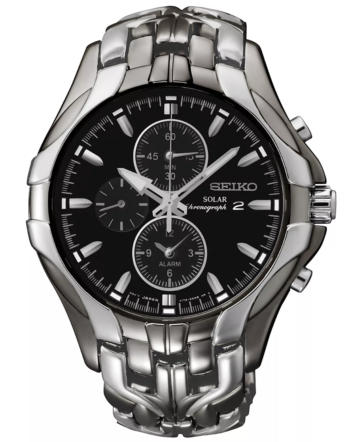 Мужские часы Seiko с хронографом Solar Excelsior на двухцветном браслете из нержавеющей стали 43 мм SSC139