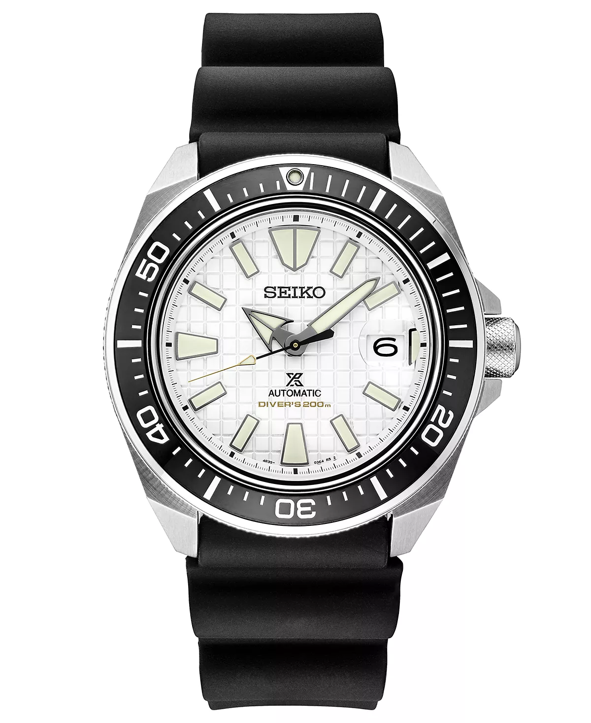 Мужские автоматические часы Seiko Prospex с черным силиконовым ремешком 44 мм