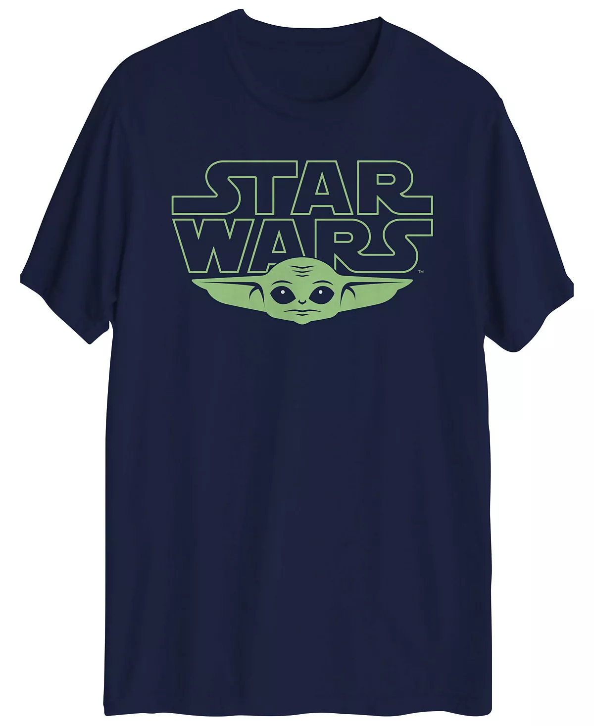 Гибридная мужская футболка с изображением головы ребенка Йоды из Звездных войн 2090₽