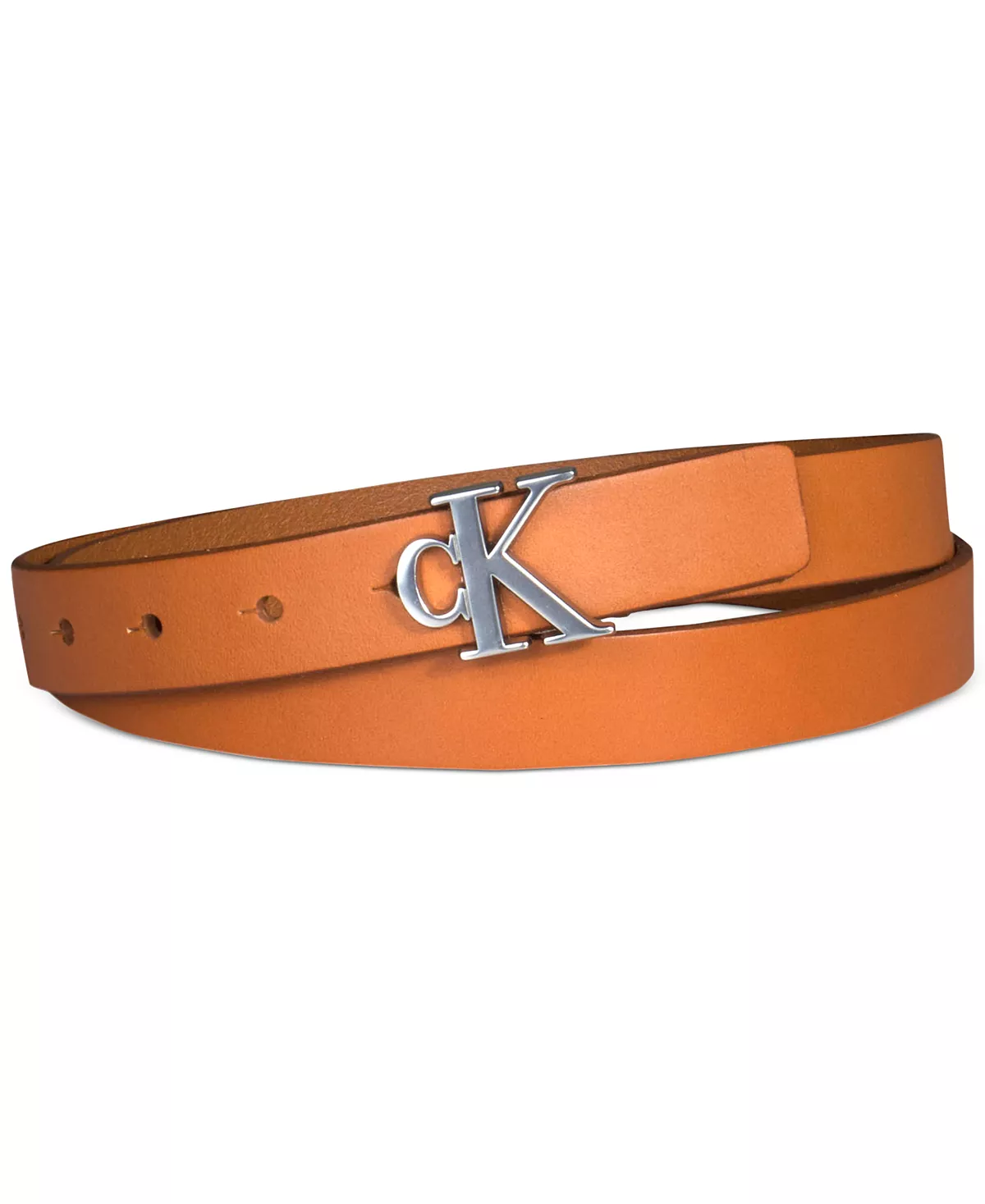 Узкий ремень с пряжкой с монограммой Calvin Klein Womens CK