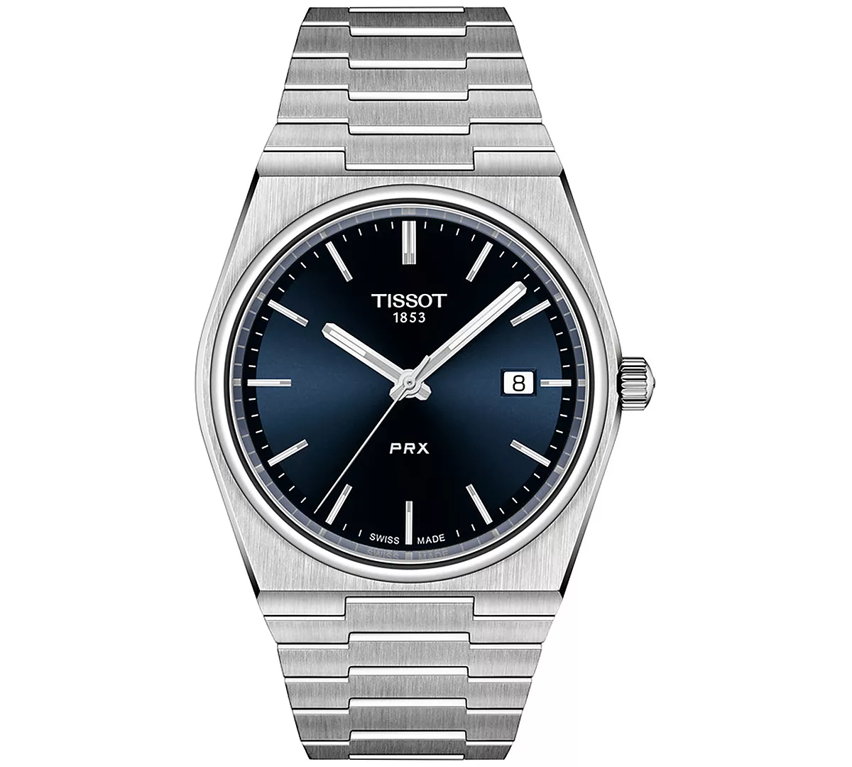 Мужские швейцарские часы Tissot PRX с браслетом из нержавеющей стали 40 мм