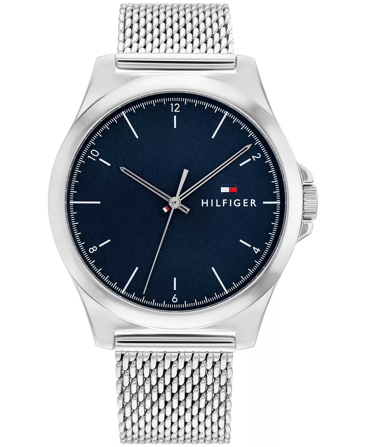 Мужские часы Tommy Hilfiger с тремя стрелками из нержавеющей стали серебристого цвета, 42 мм