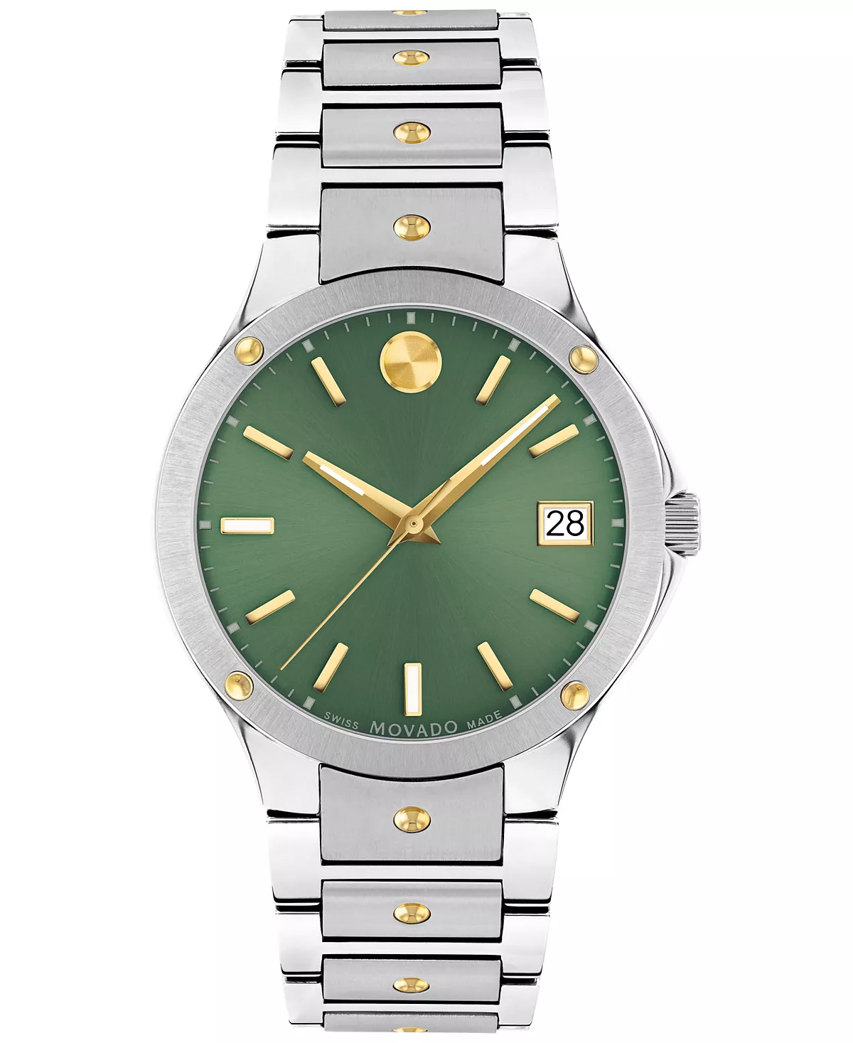 Женские швейцарские часы Movado SE с двухцветным браслетом из нержавеющей стали 32 мм