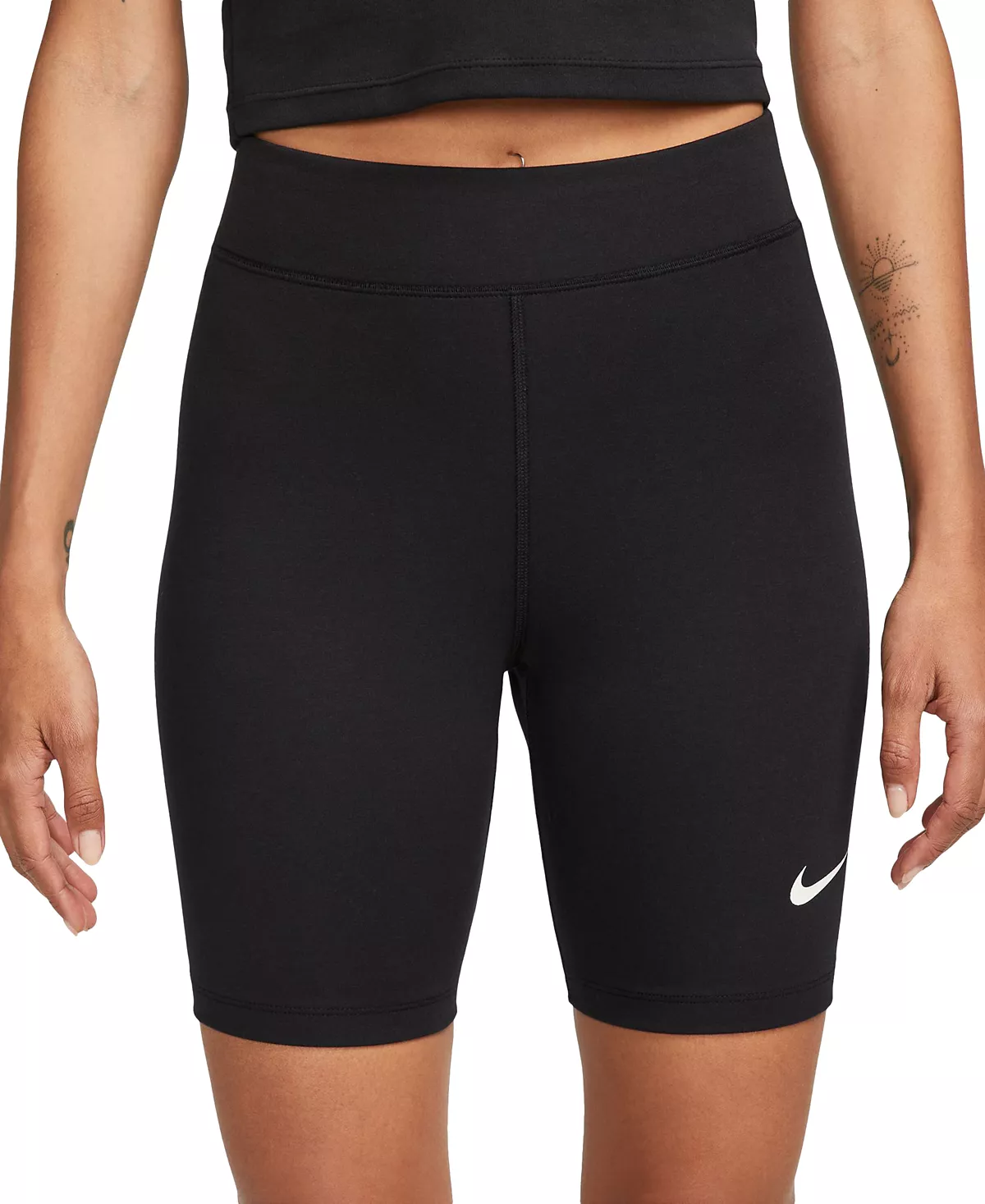 Классические байкерские шорты Nike Womens Sportswear Classic с высокой талией 8 дюймов