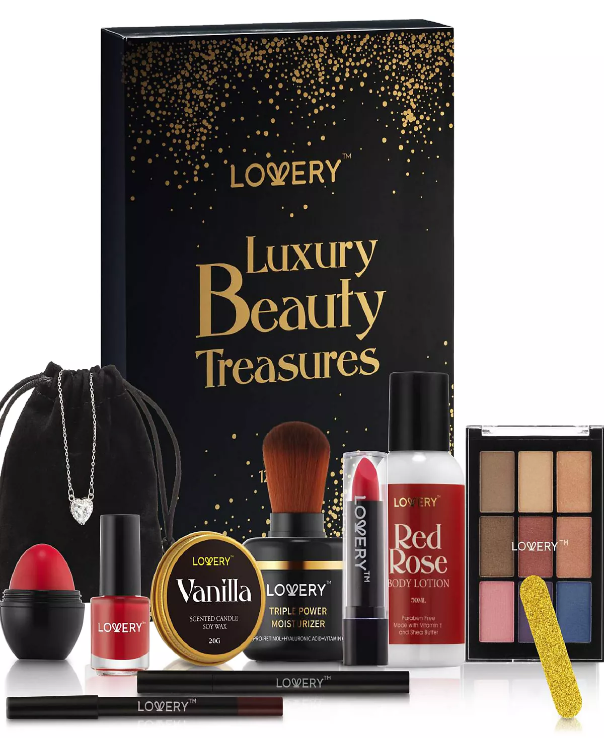 Lovery 13 шт Подарочный набор для ухода за телом и макияжа Luxury Beauty Treasures 12990₽
