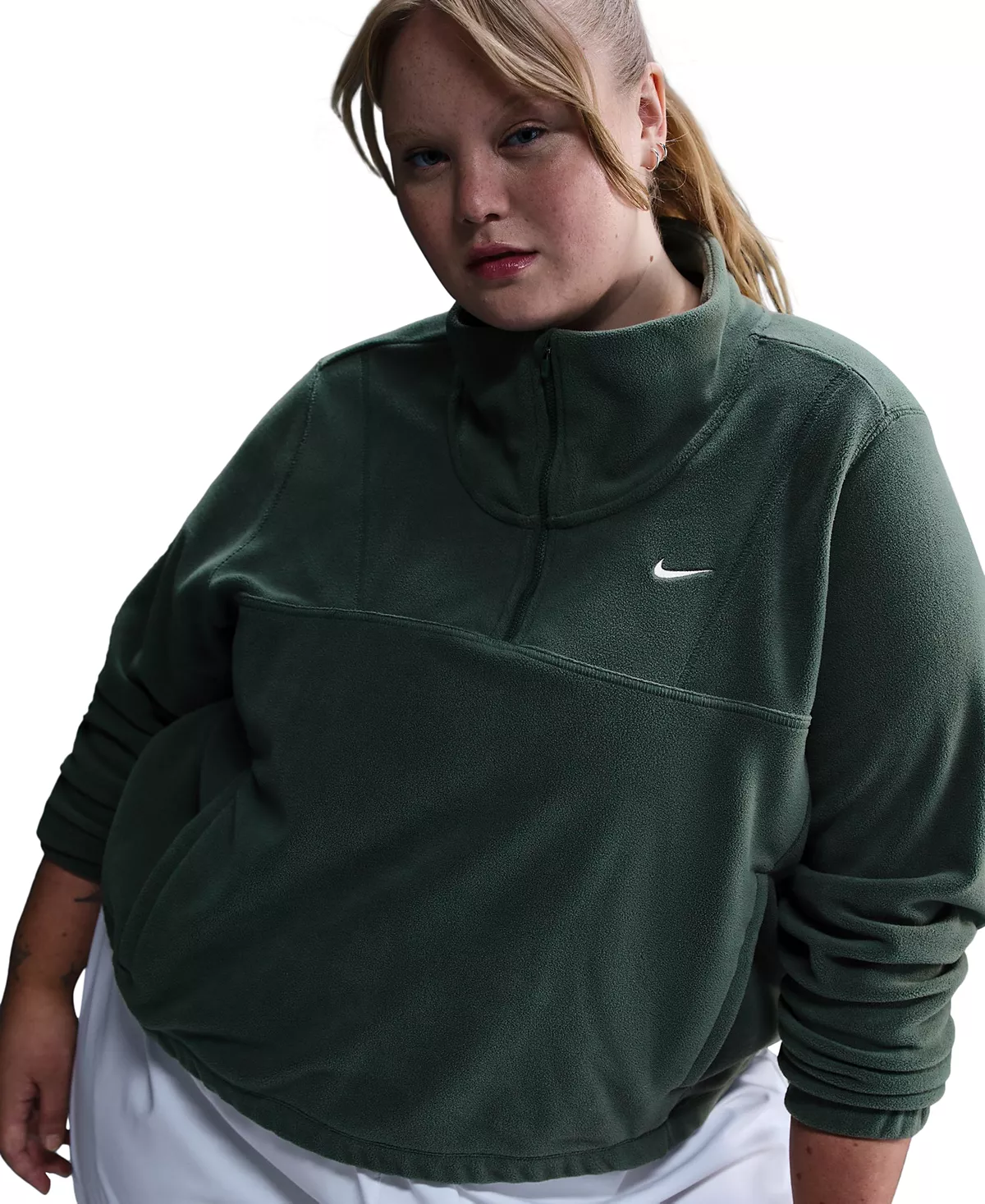 Флисовый топ Nike Plus Size One Therma-FIT на молнии 1/2