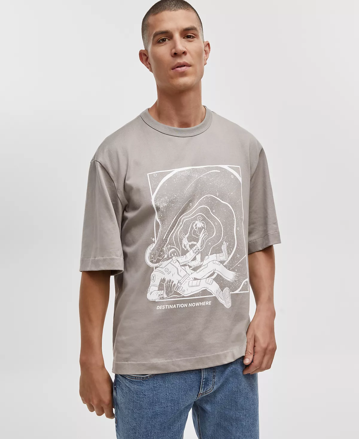 Мужская футболка с графическим принтом Mode of One свободного кроя созданная для Macys 2990₽