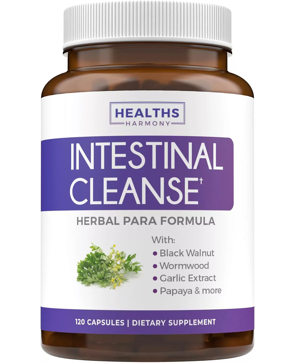 Капсулы для здоровья надпочечников Healths Harmony, регулирующие выработку кортизола и снимающие стресс с L-тирозином и Ашвагандой, добавка от усталости, Healths Harmony, 120 карат