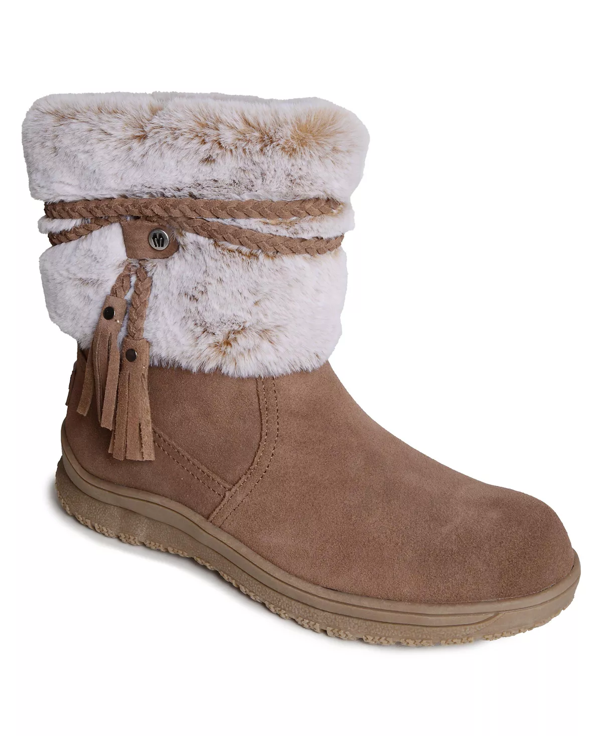 Женские сапоги до середины икры Everett с отделкой из искусственного меха Minnetonka 18990₽