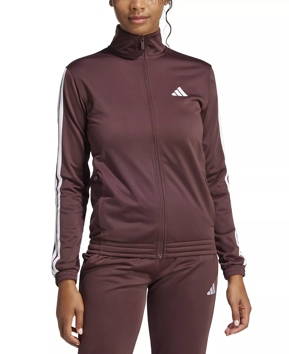 женская спортивная куртка adidas из трикотажа в 3 полосы