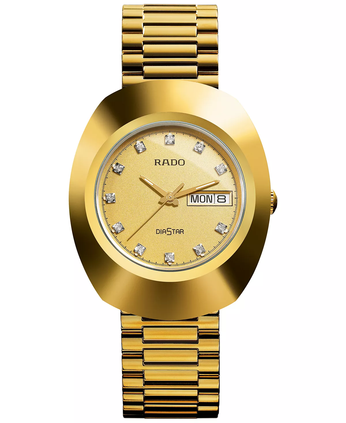 Мужские швейцарские оригинальные часы Rado DiaStar с золотым браслетом из нержавеющей стали Rado 35 мм