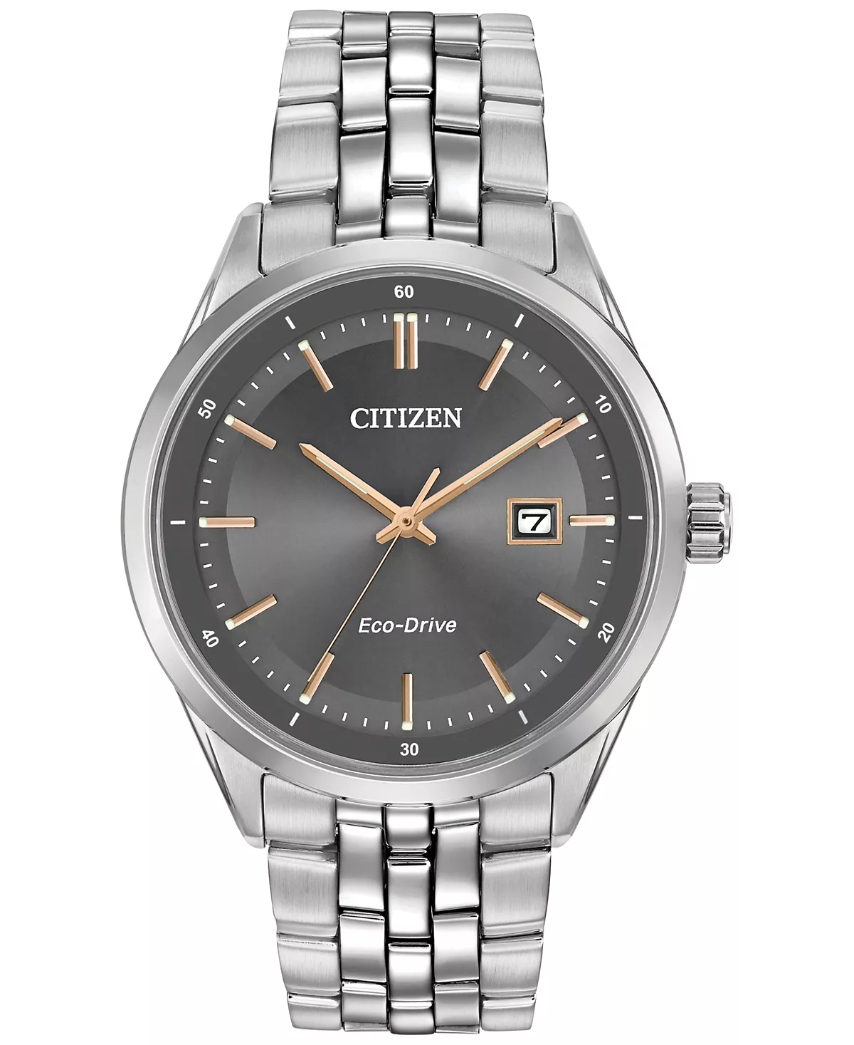 Мужские часы-браслет Citizen Eco-Drive с браслетом из нержавеющей стали 41 мм BM7251-53H