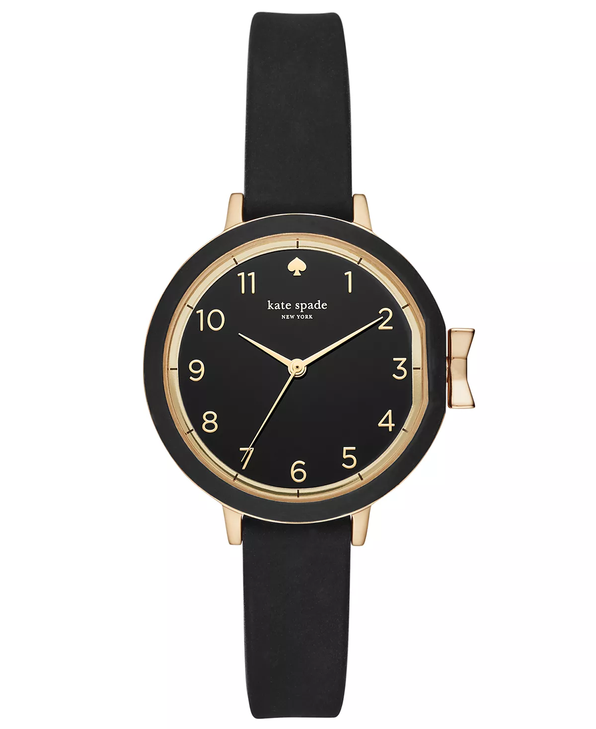 женские часы kate spade new york Park Row с черным силиконовым ремешком 34 мм