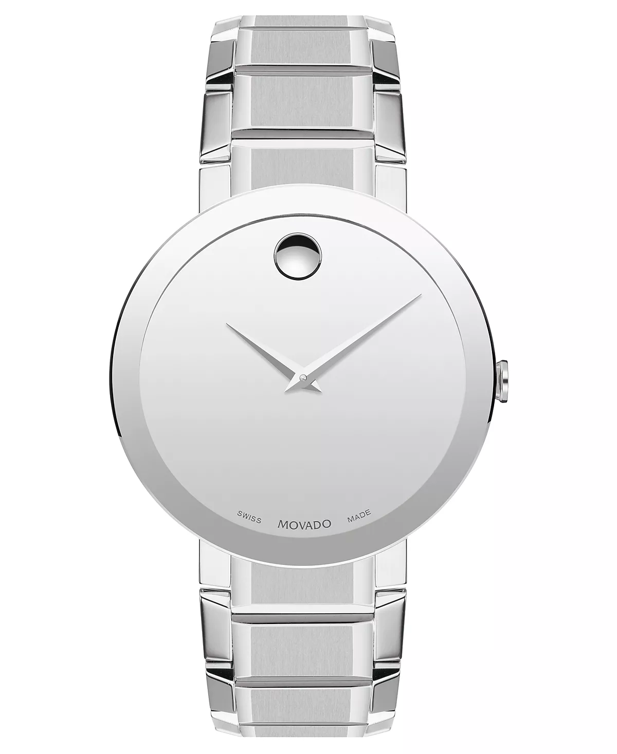 Мужские швейцарские часы-браслет из нержавеющей стали с сапфиром Movado 39 мм