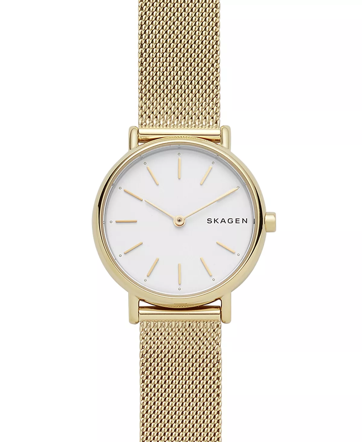 Женские часы Skagen Signatur с сетчатым браслетом из нержавеющей стали золотистого цвета 30 мм