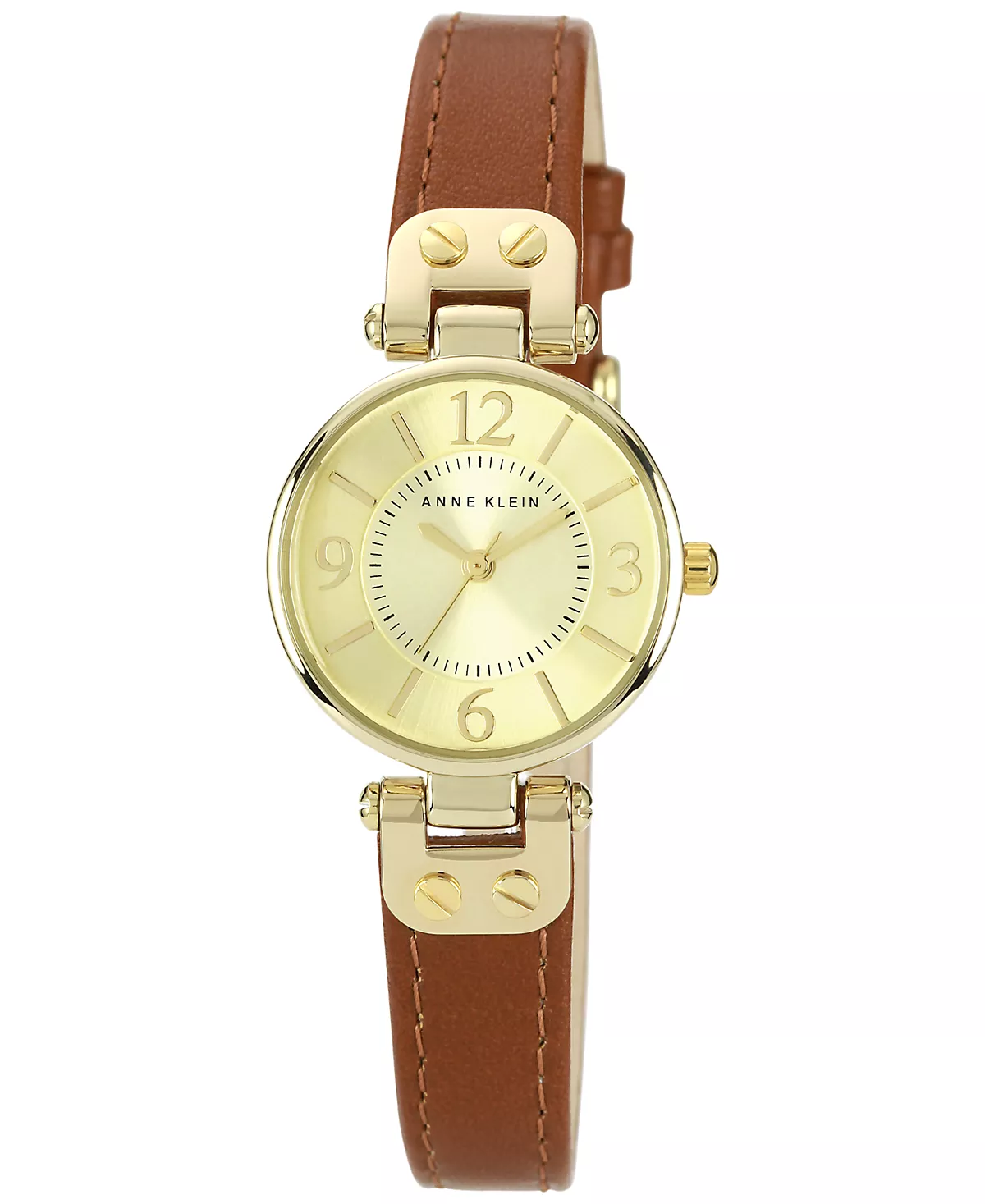Женские часы Anne Klein с коричневым кожаным ремешком 10-9442CHHY