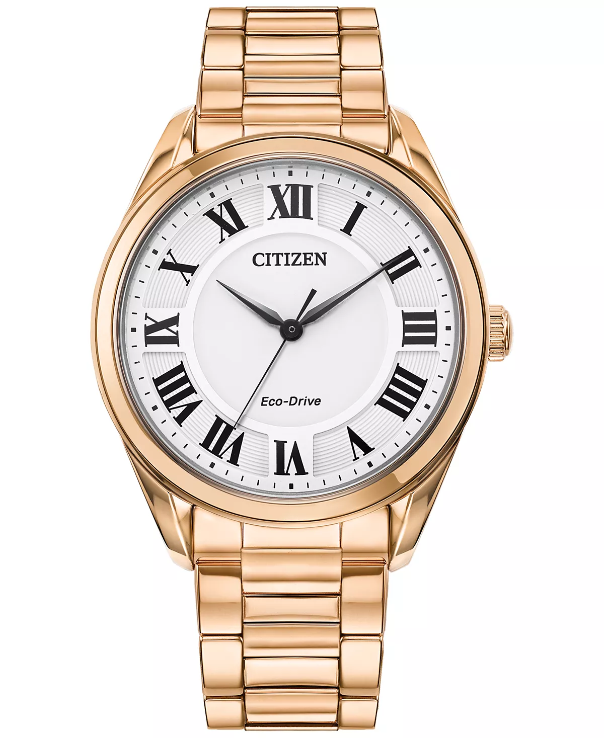 Женские часы-браслет Citizen Eco-Drive Arezzo из розового золота с браслетом из нержавеющей стали 35 мм