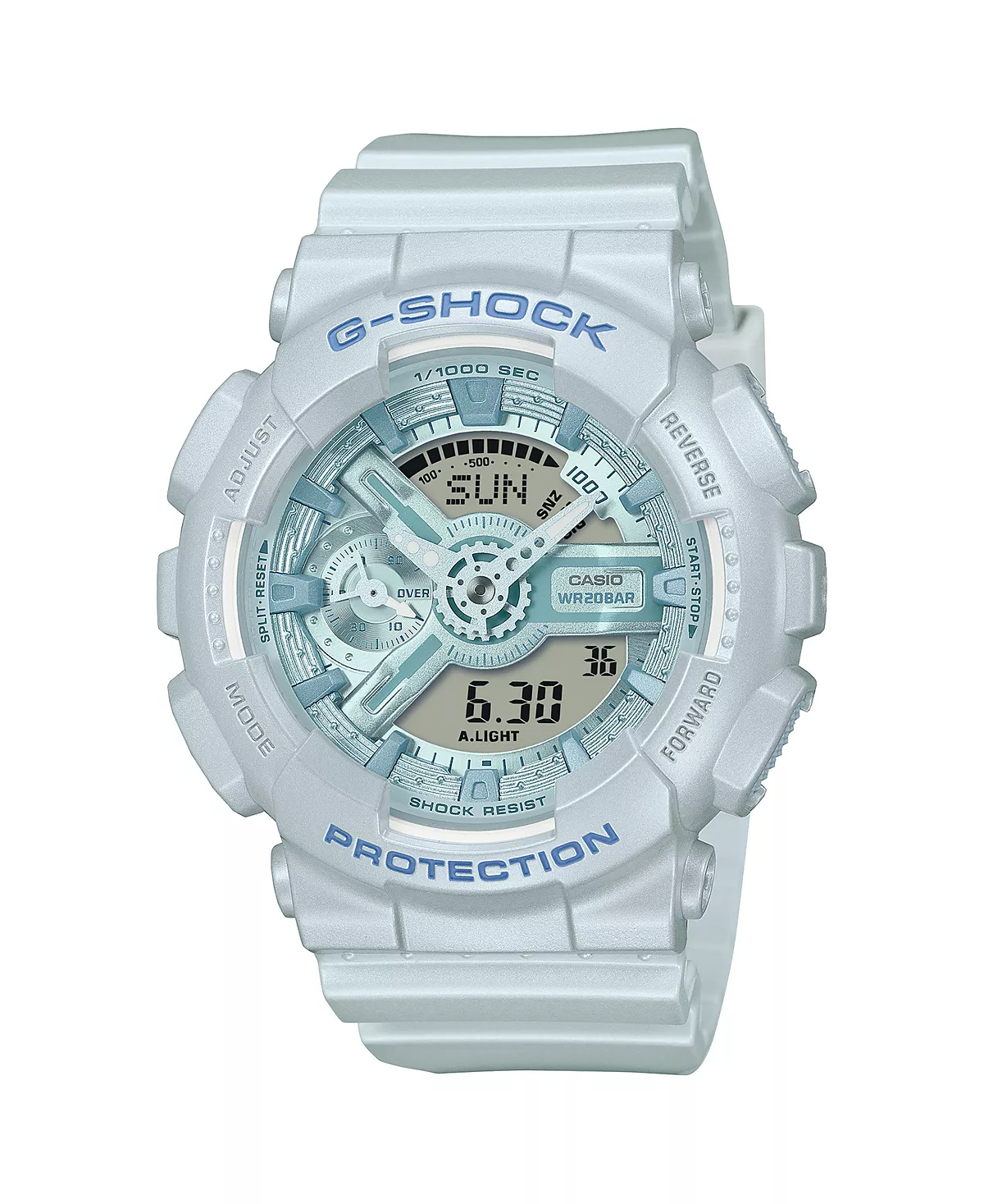 Женские часы G-Shock Baby G из голубой смолы, 45,9 мм