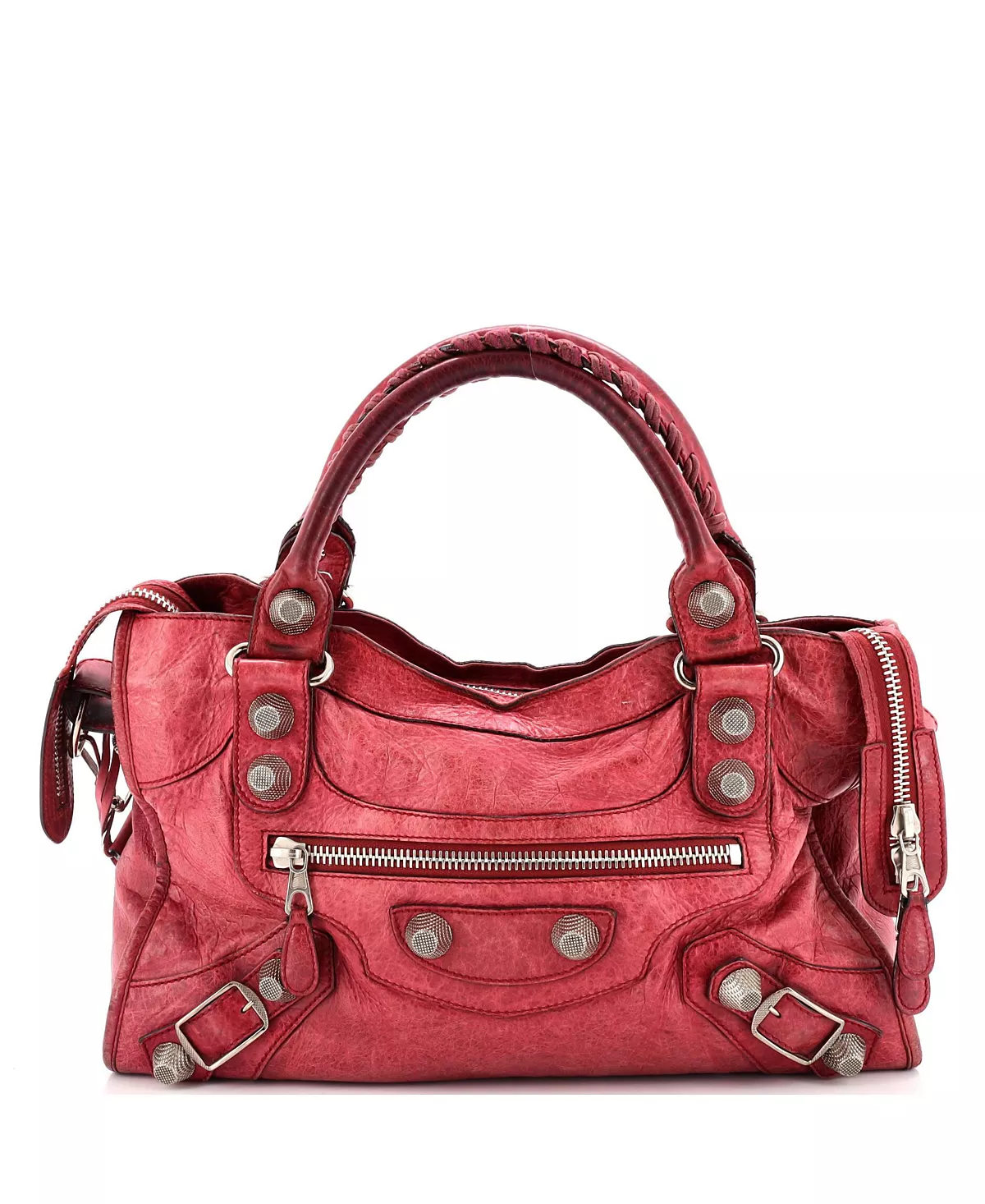 Кожаная сумка Balenciaga Medium City Classic с заклепками бывшая в употреблении 135290₽