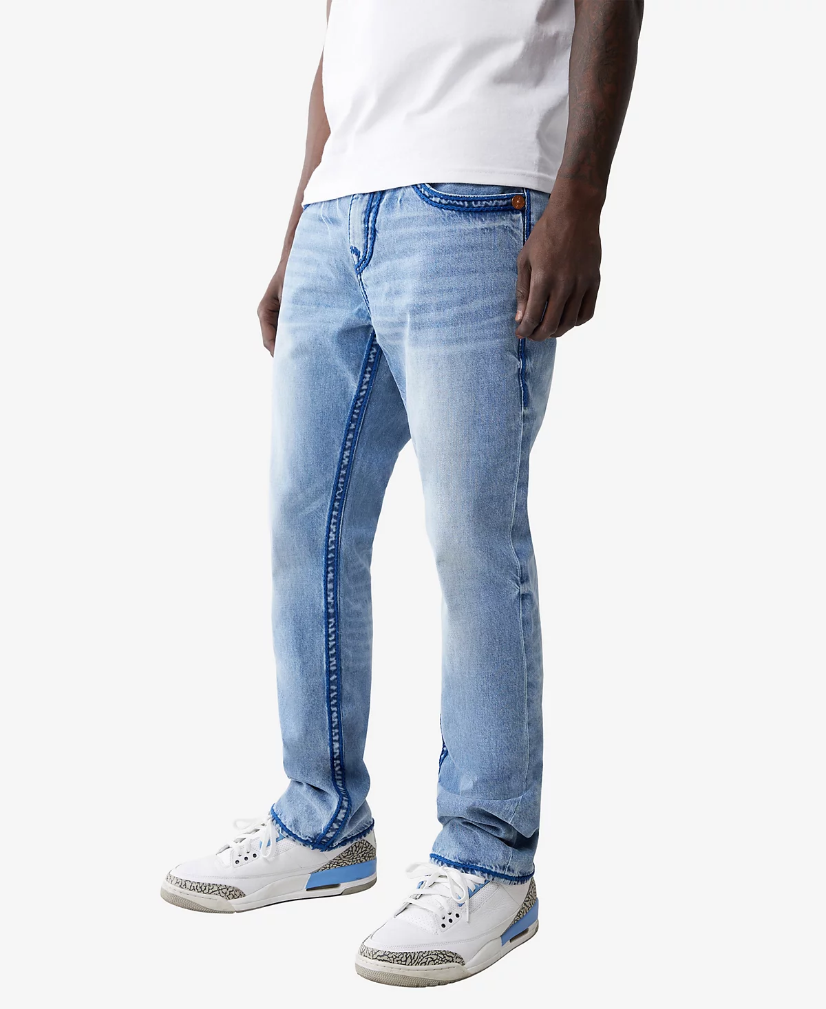 Истинная религия True Religion Мужские прямые джинсы с клапаном Ricky Rope Stitch 35490₽