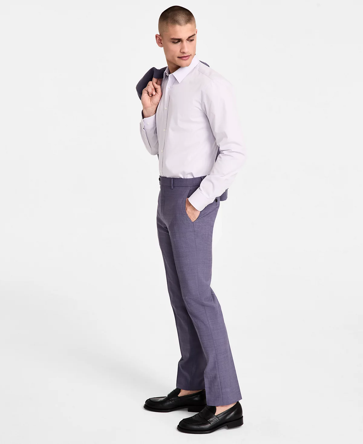 Мужские приталенные брюки от костюма Bar III Bar III эксклюзивно в Macys 18990₽