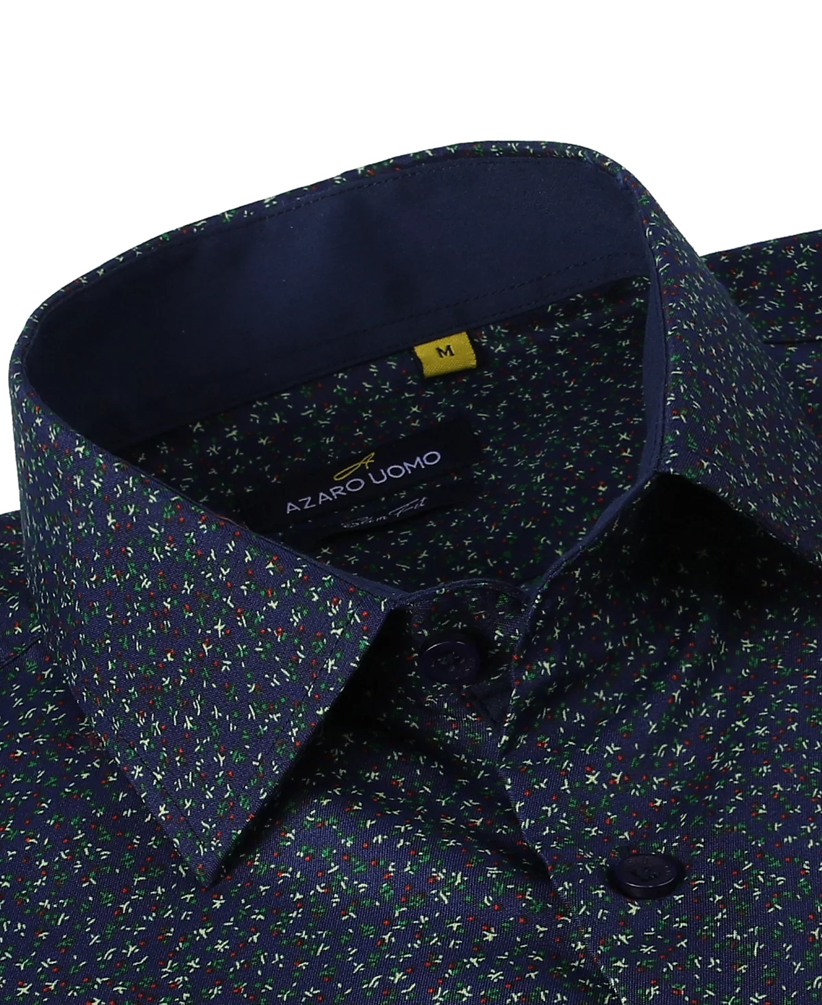 Мужская деловая геометрическая рубашка Azaro Uomo с длинным рукавом на пуговицах 8090₽
