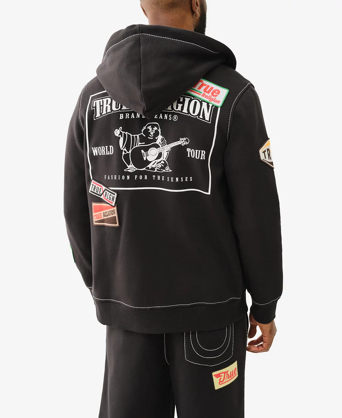 Истинная религия True Religion Мужская толстовка с нашивкой Big T на молнии 22690₽