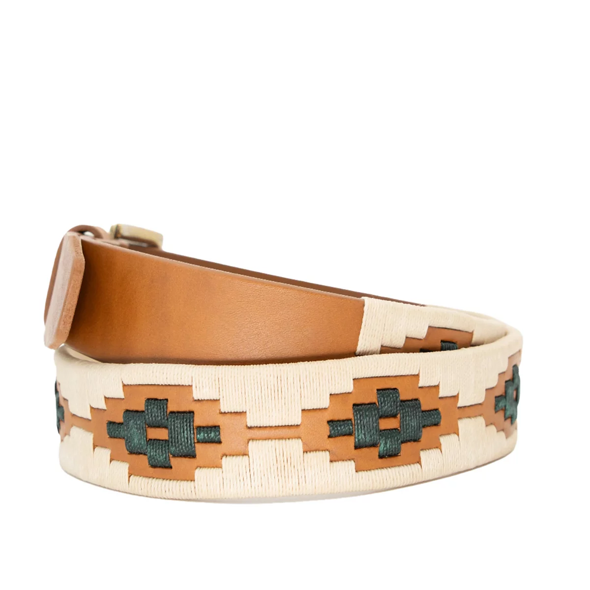 La Matera La Matera Мужской пояс для поло Cazador коричневого цвета