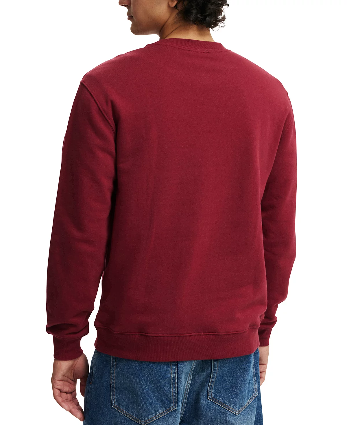 МУЖСКАЯ флисовая толстовка с графическим принтом Crew из ХЛОПКА НА ХЛОПКЕ 6690₽