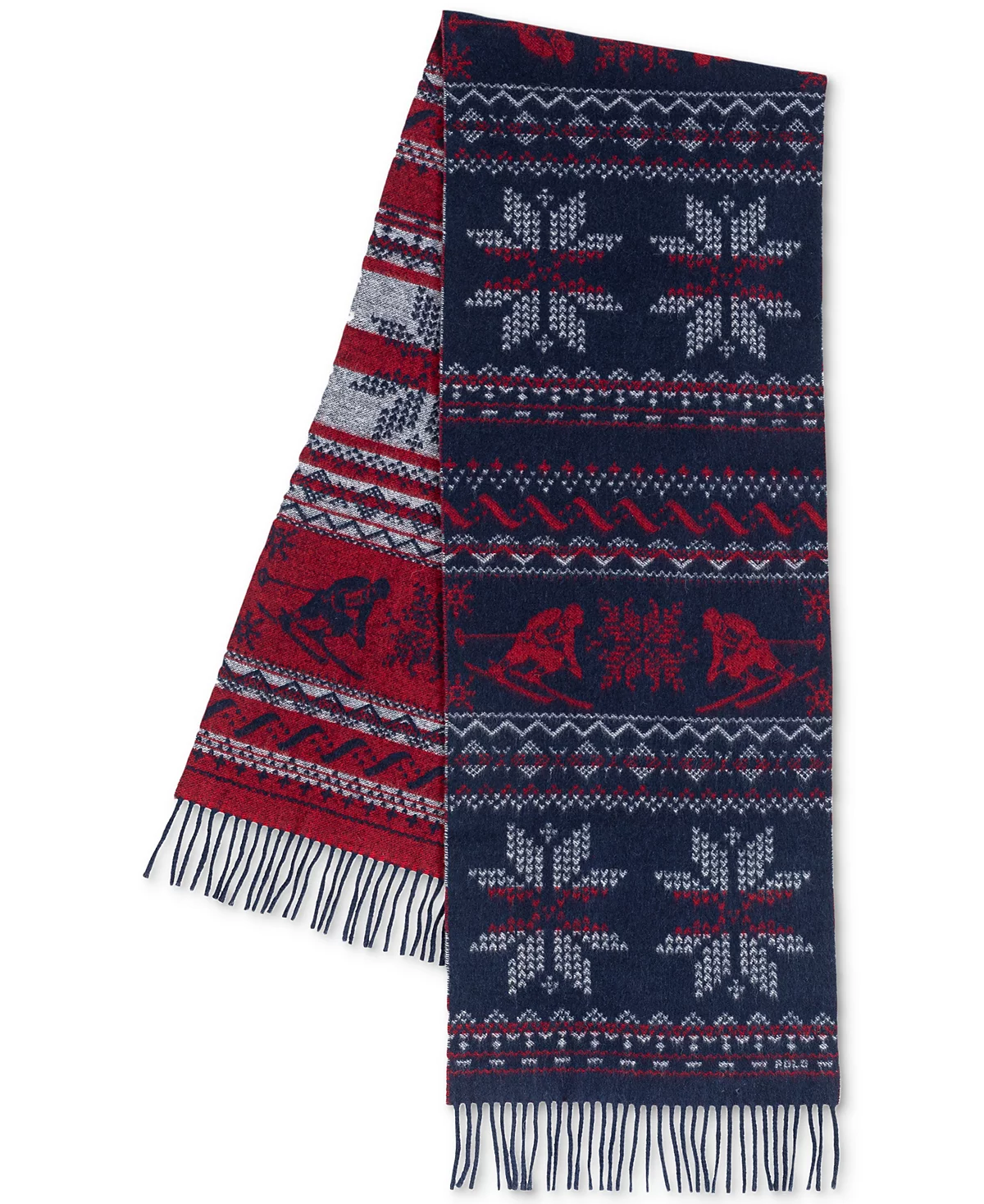 Polo Ralph Lauren Поло Ральф Лорен Мужской жаккардовый шарф, сотканный из снежинок