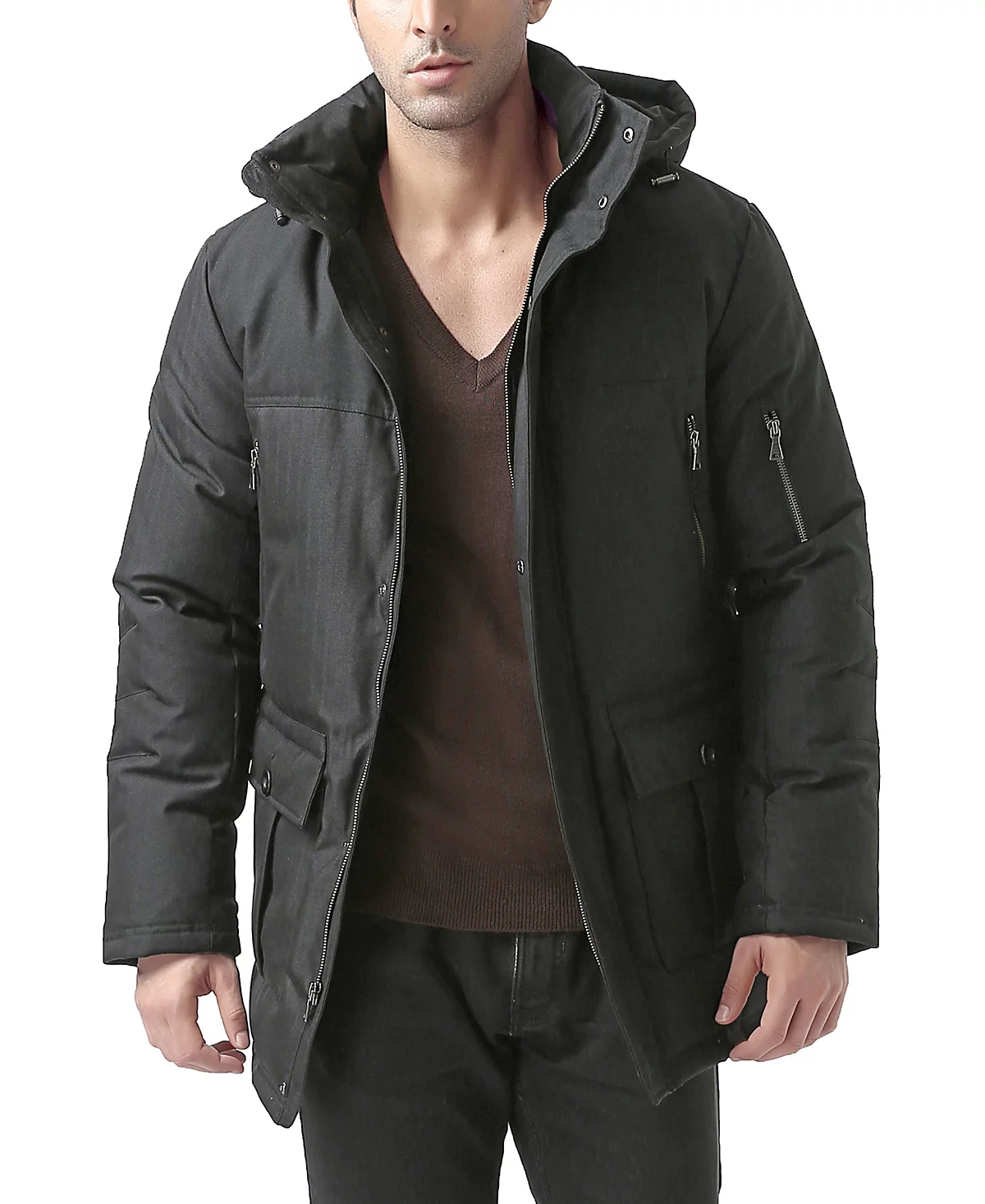 Современная мужская пуховая парка с капюшоном MODERM, зимнее пальто