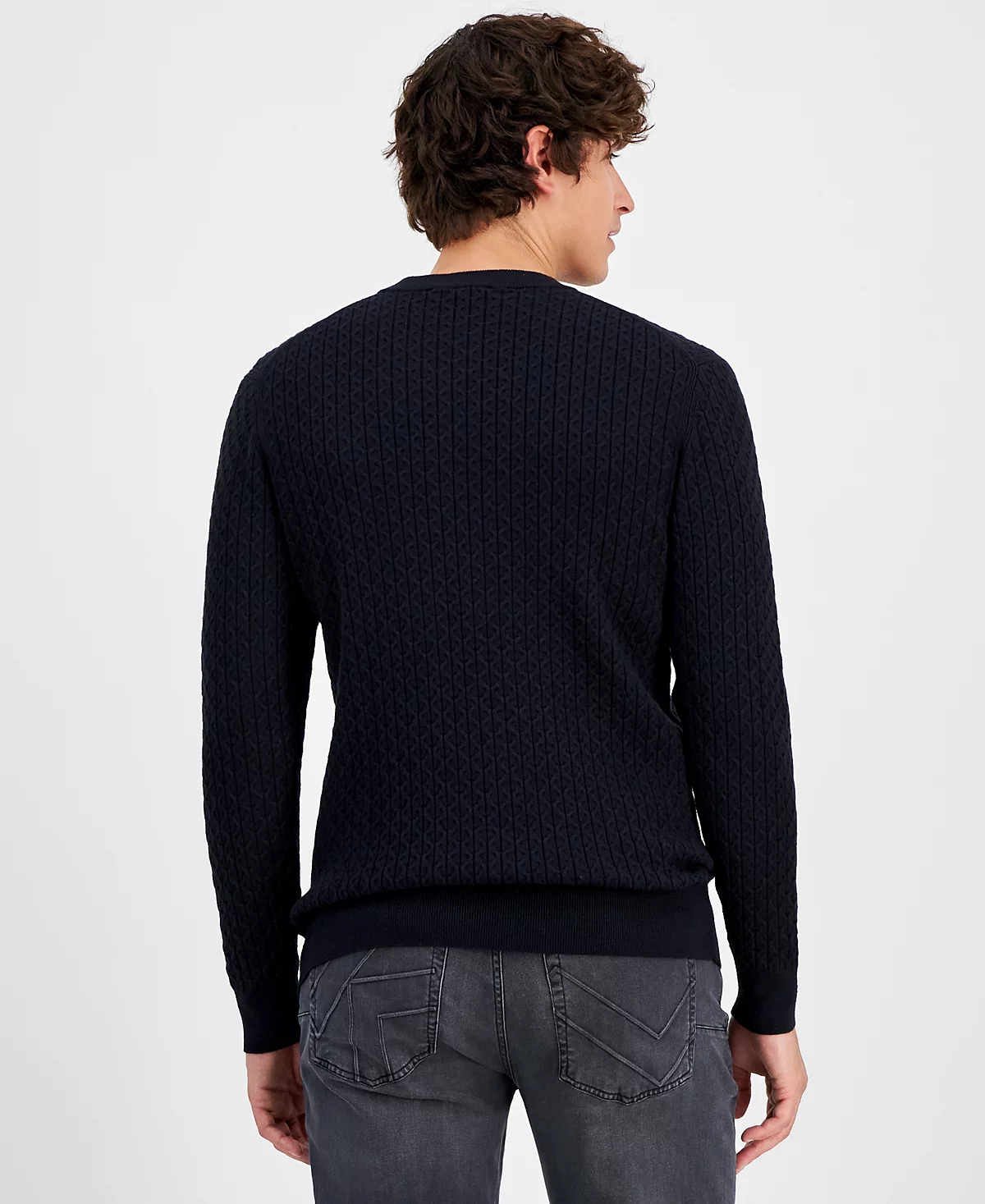 КАРЛ ЛАГЕРФЕЛЬД ПАРИЖ Мужской свитер с геометрическим рисунком KARL LAGERFELD PARIS