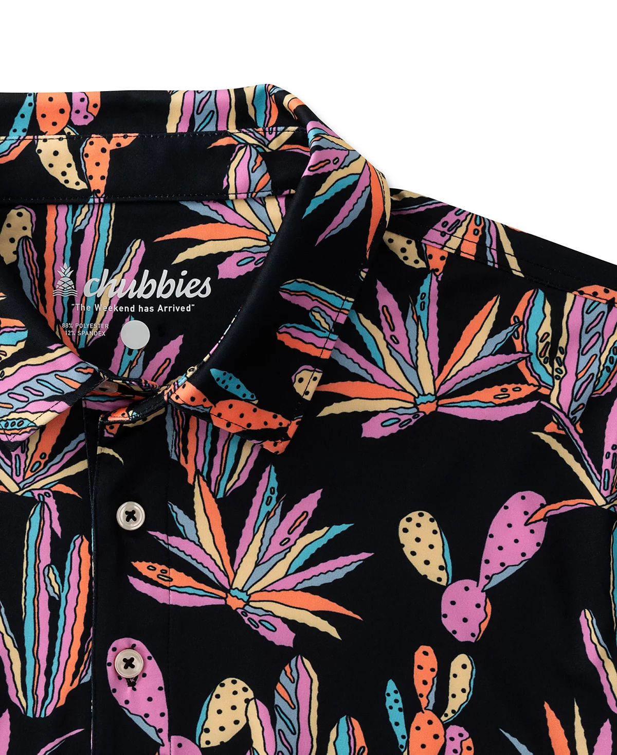 Спортивное поло Chubbies Chubbies Mens с принтом Neon Desert с коротким рукавом 11290₽