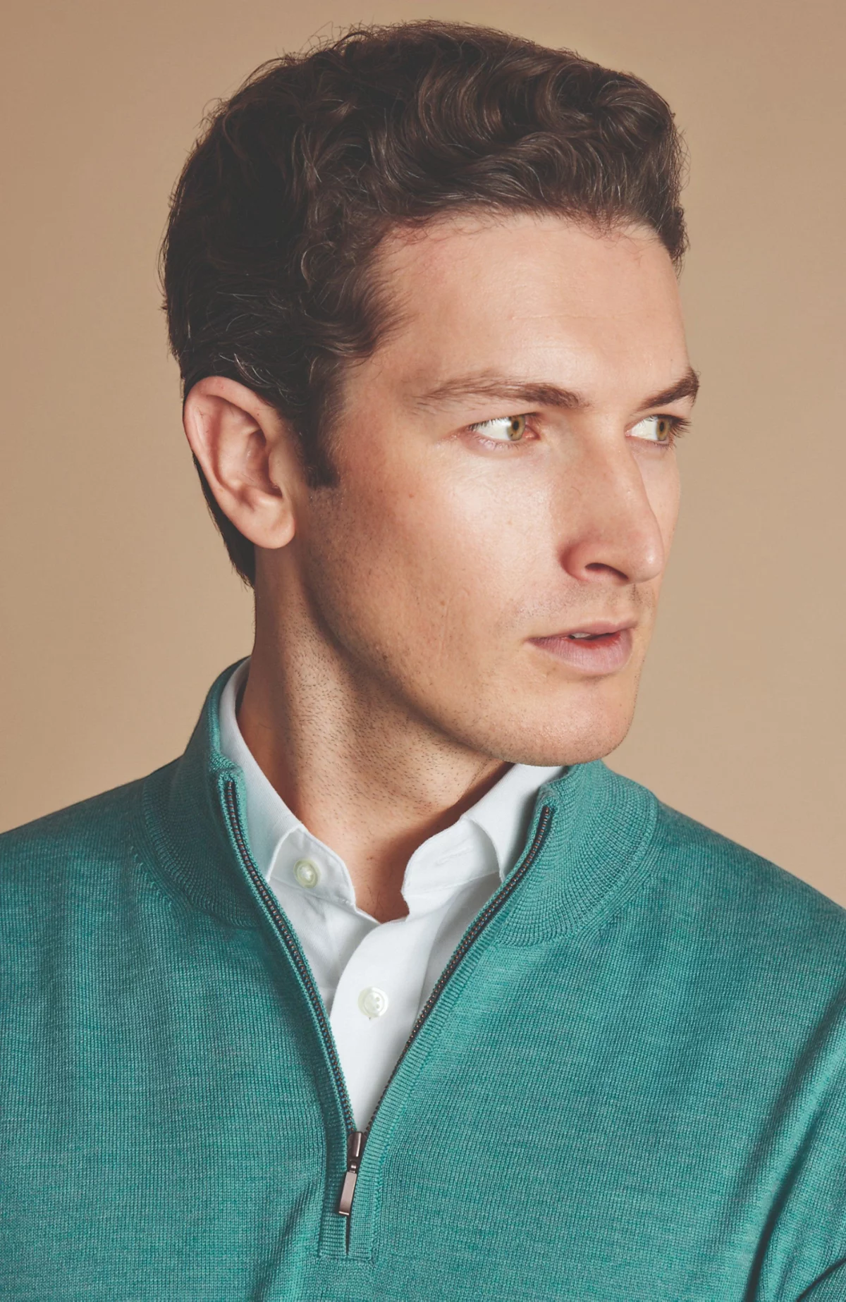 Чарльз Тирвитт Charles Tyrwitt Мужской свитер с воротником на молнии из чистого мериноса 19590₽