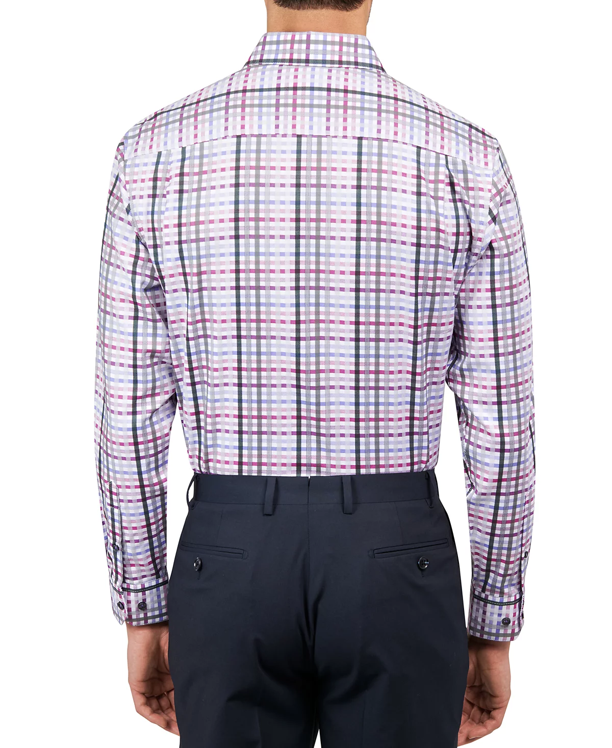 MICHELSONS OF LONDON Мужская рубашка в клетку Dobby обычного кроя Michelsons of London