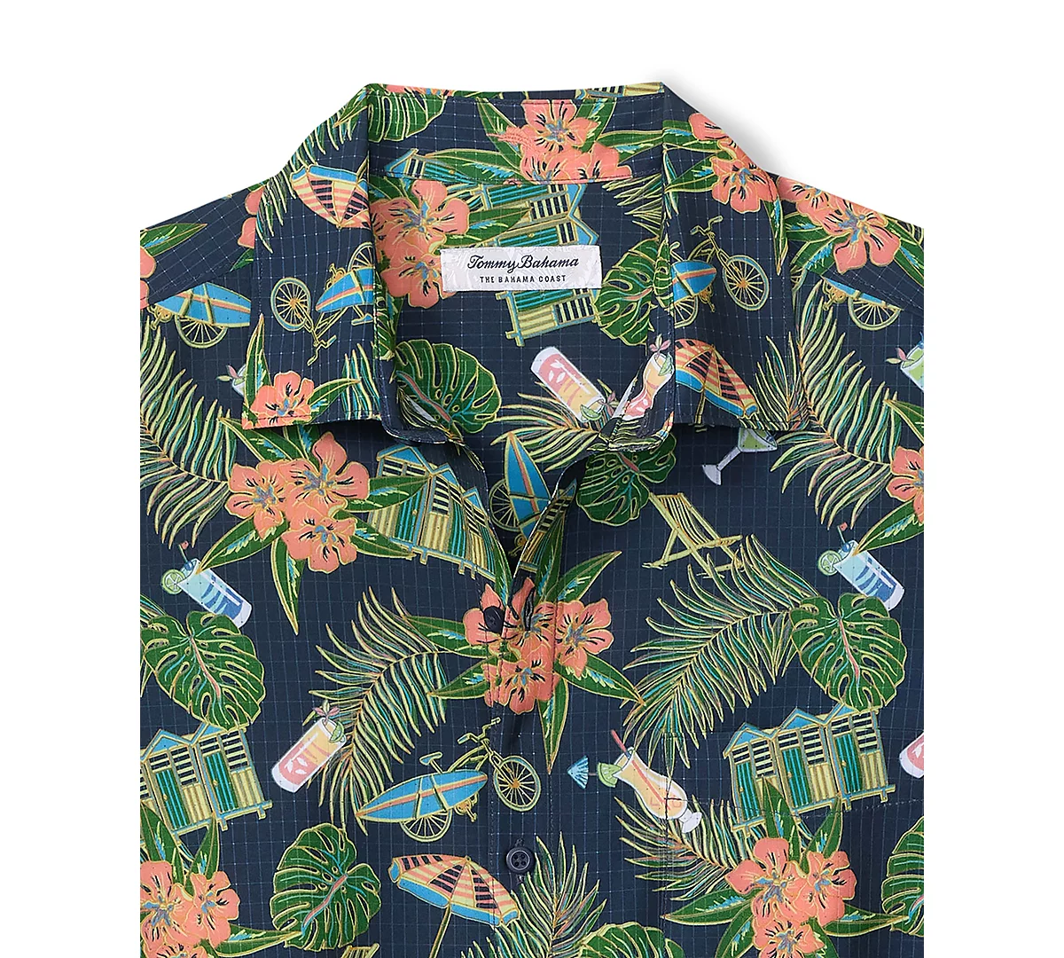 Мужская рубашка Tommy Bahama Tommy Bahama Coast Cabana Freeze классического кроя с влагоотводящим принтом IslandZone, застегивающаяся на пуговицы