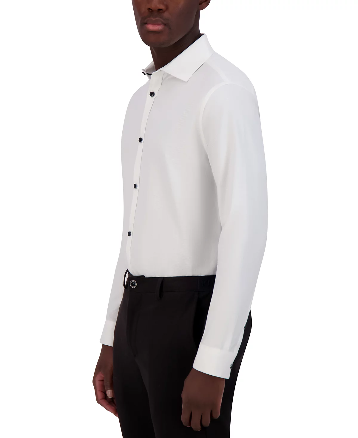 КАРЛ ЛАГЕРФЕЛЬД ПАРИЖ Karl Lagerfeld Paris Мужская приталенная жаккардовая рубашка в мелкую клетку 9390₽