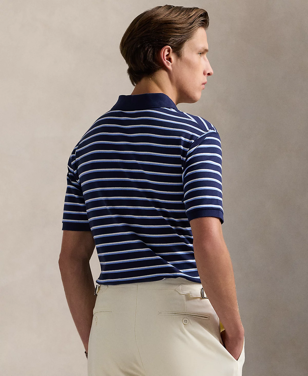 Polo Ralph Lauren Мужское поло Ralph Lauren классического кроя в полоску из мягкого хлопка